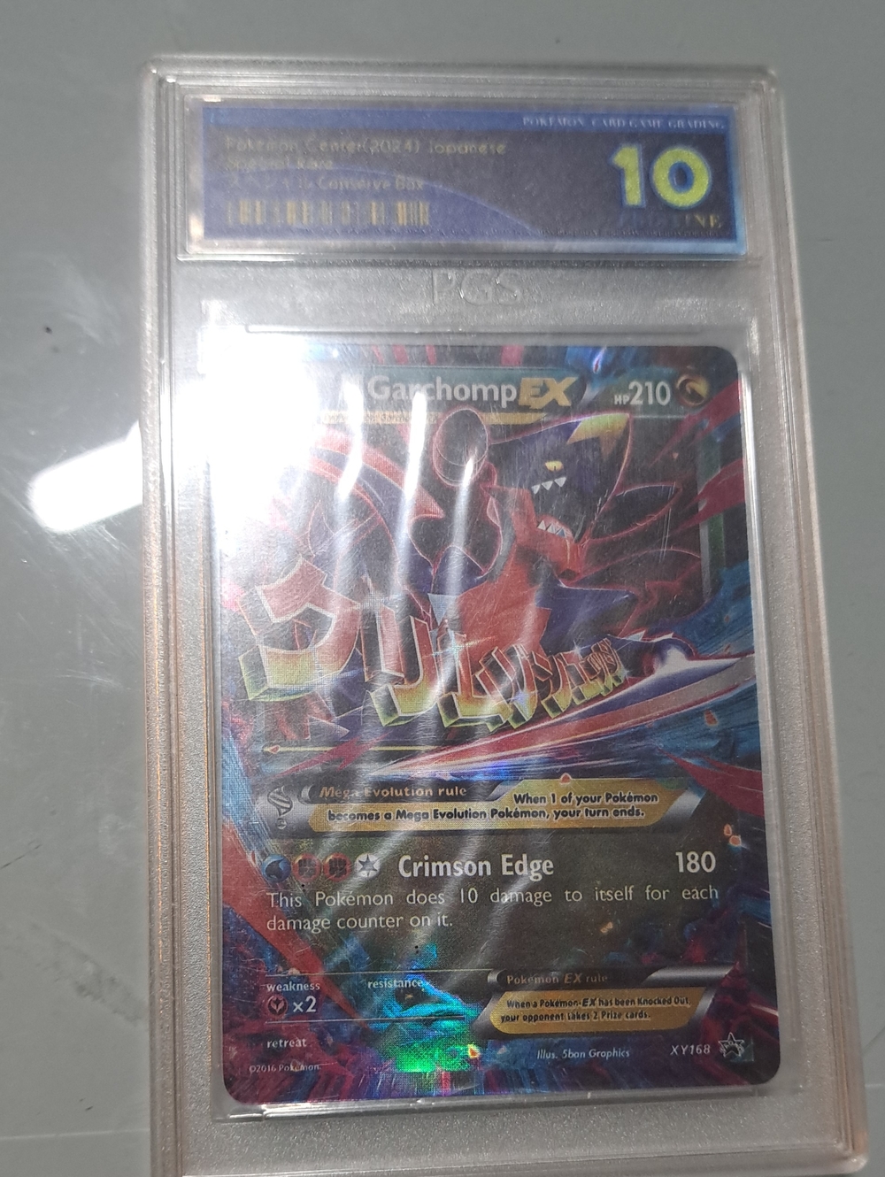 Garchomp EX Graded Collector Card - Black & Red Holographic